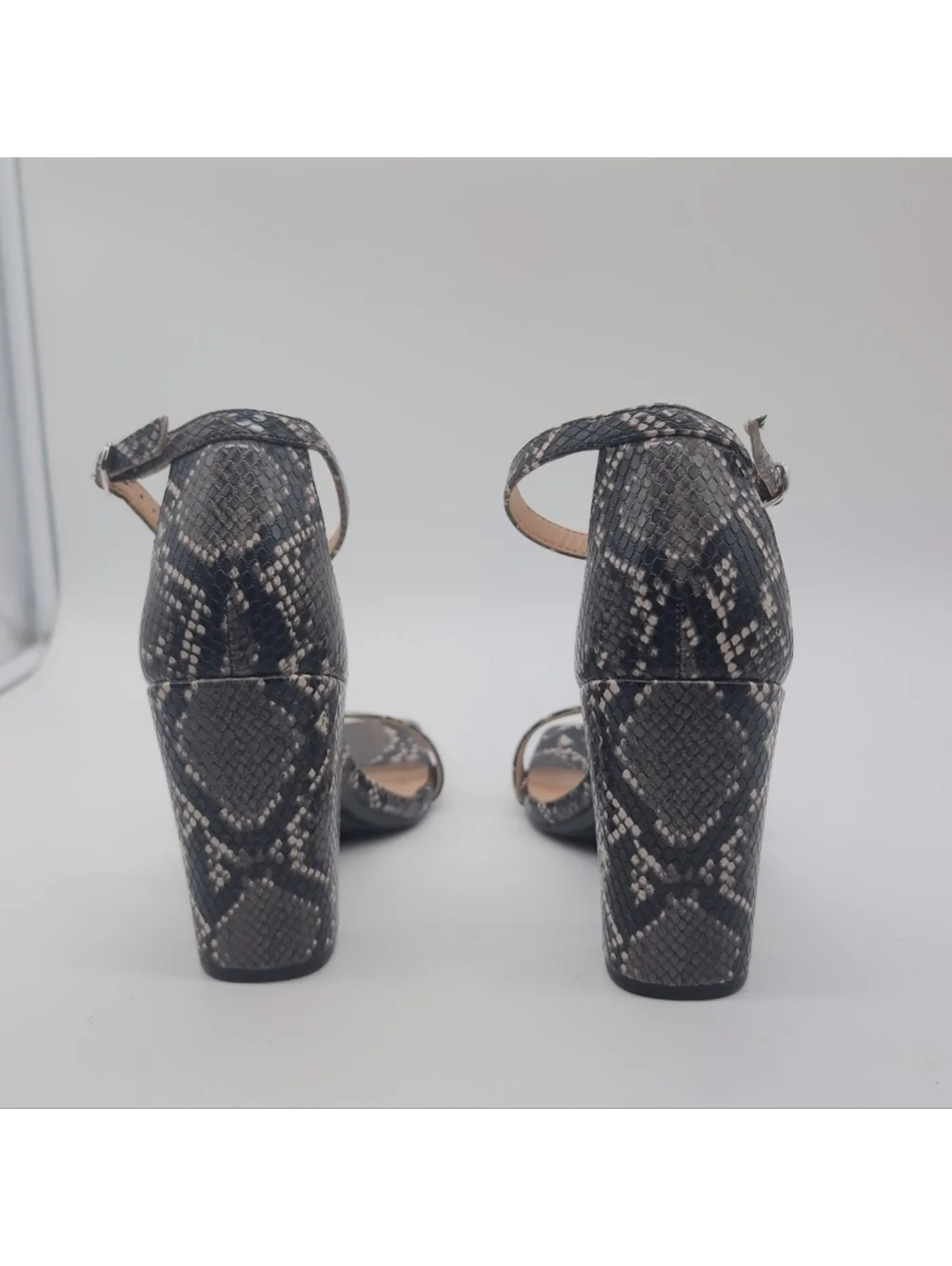 A New Day Faux Snake Skin Sz 7.5 Strapped Sandals Heels